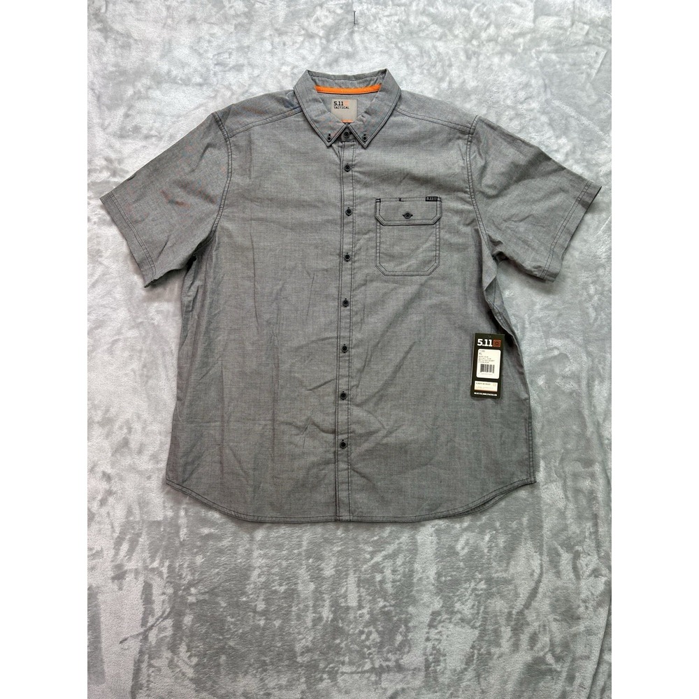 New 5.11 Tactical Beta Shirt Mens XL Grey Workwear Security Hiking Camping Core
